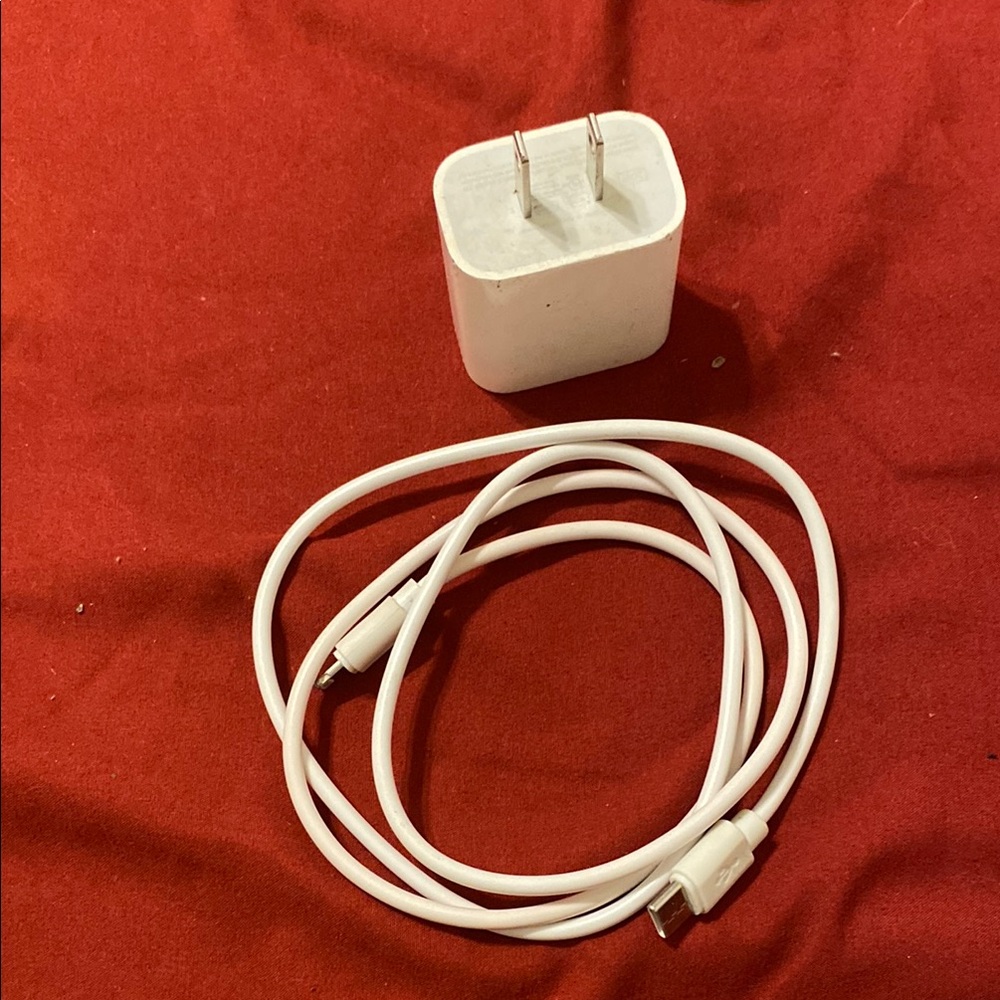 White USB Wall Charger and Cable